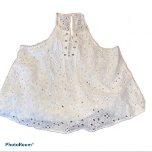 Hollister boho chic lace sleeveless muscle blouse  Sz M